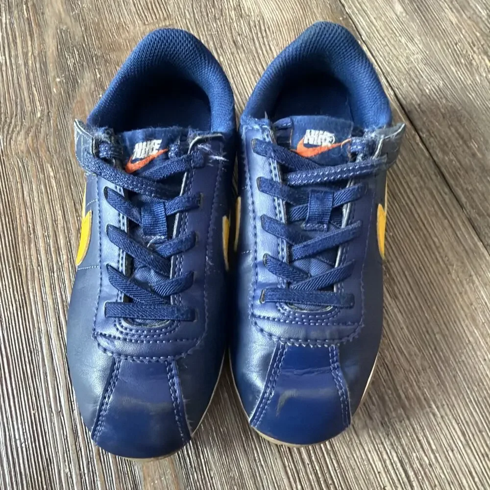 Nike Cortez GS Youth Shoes Midnight Navy Gold Gum DM0951-401 Size 12C